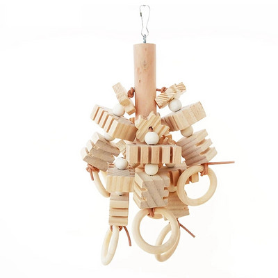 Didelė papūgos žaislas draskomas natūralios medinės kaladėlės paukščių kramtomasis žaislas papūgos narvas įkandimo žaislas aplinkos apsauga paukščių papūgos žaislas