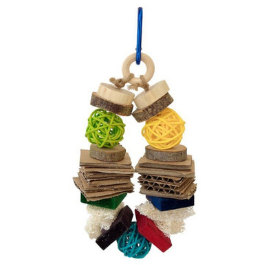 Putnu košļājamā rotaļlieta Dabīgā koka statīvs Papagailis Rotaļlieta Košiem izturīga Cockatiels Papagailis Apmācības Rotaļlieta Putnu Aksesuāri Būris Y5GB