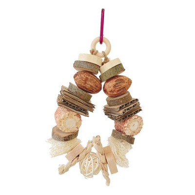 Putnu košļājamā rotaļlieta Dabīgā koka statīvs Papagailis Rotaļlieta Košiem izturīga Cockatiels Papagailis Apmācības Rotaļlieta Putnu Aksesuāri Būris Y5GB