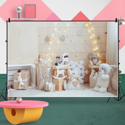 80*120cm Žiemos Kalėdų fono fotografija Rožinė Kalėdų eglutė Dovanos Vakarėlis Fono langas Nuotraukų rekvizitai Vaikų fotostudijos rekvizitai