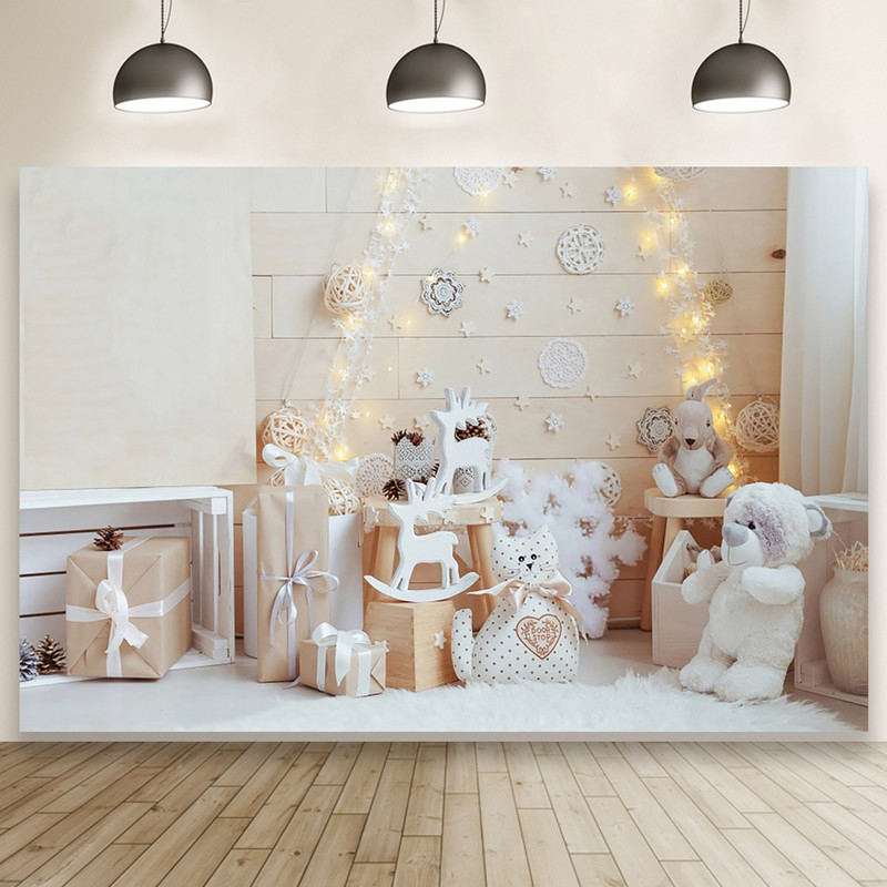 80*120cm Žiemos Kalėdų fono fotografija Rožinė Kalėdų eglutė Dovanos Vakarėlis Fono langas Nuotraukų rekvizitai Vaikų fotostudijos rekvizitai