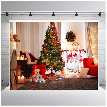 Χριστουγεννιάτικο σκηνικό φωτογραφίας Χριστουγεννιάτικο Χιονάνθρωπος Santa Wood φόντο τοίχου χειμερινού παραθύρου Διακοσμητικό πανό για πάρτι φωτογραφιών Suppl