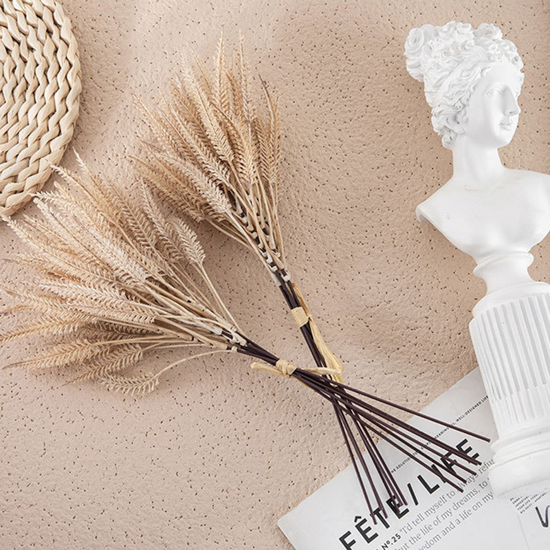 6 db természetes/fehér nagy nád, szárított virágok pampa fű Phragmites virágcsokor esküvői party dekorációs eszközök