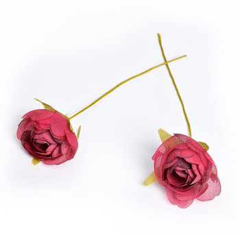 6 τμχ καινούργια κάτω γάζα τριαντάφυλλο μπουκέτο τεχνητό λουλούδι Για χριστουγεννιάτικη διακόσμηση σπιτιού DIY στεφάνι κουτί δώρου λευκώματος