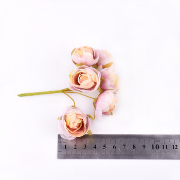 6 бр. ново дъно марля букет от рози изкуствено цвете за сватбен дом коледна украса направи си сам венец лексикон подаръчна кутия