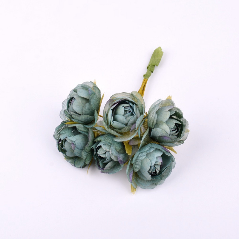 6gab jauns apakšējais marles rožu pušķis mākslīgais zieds Kāzu mājām Ziemassvētku rotājums DIY vainags albuma dāvanu kaste