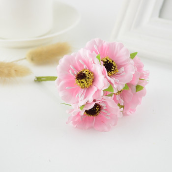 6τμχ Τεχνητό λουλούδι Silk Cherry Blossom για διακόσμηση αυτοκινήτου γάμου Χειροτεχνία DIY Μπουκέτο νύφης Δώρο στεφάνι Scrapbooking Fake
