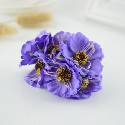 6gab zīda ķiršu ziedu mākslīgais zieds kāzu auto dekorēšanai Rokdarbs DIY līgavas pušķis vainags dāvana scrapbooking viltota