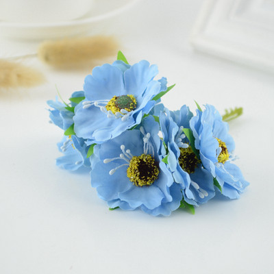 6gab zīda ķiršu ziedu mākslīgais zieds kāzu auto dekorēšanai Rokdarbs DIY līgavas pušķis vainags dāvana scrapbooking viltota