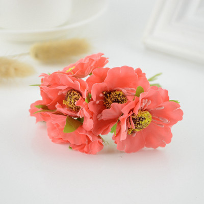 6gab zīda ķiršu ziedu mākslīgais zieds kāzu auto dekorēšanai Rokdarbs DIY līgavas pušķis vainags dāvana scrapbooking viltota