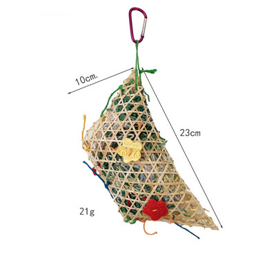 Papagáj harapás játékok Hegymászó táplálékkereső madárrágójáték Színes papír aprító bambusz szőtt szerelmesmadaraknak, kaktáknak, törpepapagájoknak