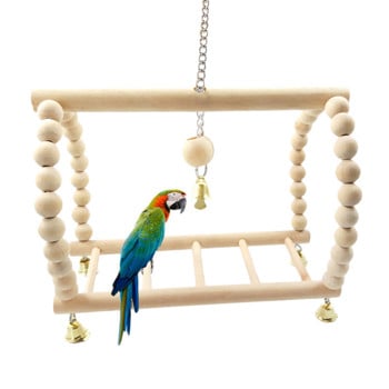 Parrot Bird Toys Окачване Висяща мостова верига Pet Bird Parrot Bite Chew Toys Bird Cage Toys for Parrots Birds Decor