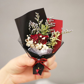 Μίνι μικρά φυσικά αποξηραμένα λουλούδια με τριαντάφυλλο μπουκέτο φρέσκα διατηρημένα Babysbreath Διακοσμητική Φωτογραφία Φωτογραφία Δώρο για πάρτι διακόσμησης σπιτιού DIY