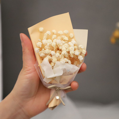 Mini mazi dabīgi kaltēti ziedi rožu pušķis, svaigi konservēti bērnu elpas dekoratīvie fotoattēli, mājas dekori, ballītes dāvana DIY