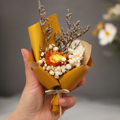 Mini mazi dabīgi kaltēti ziedi rožu pušķis, svaigi konservēti bērnu elpas dekoratīvie fotoattēli, mājas dekori, ballītes dāvana DIY