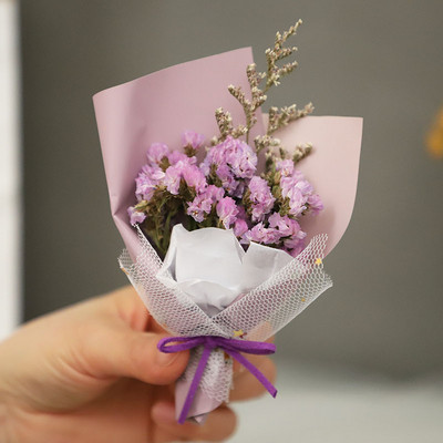 Mini mazi dabīgi kaltēti ziedi rožu pušķis, svaigi konservēti bērnu elpas dekoratīvie fotoattēli, mājas dekori, ballītes dāvana DIY