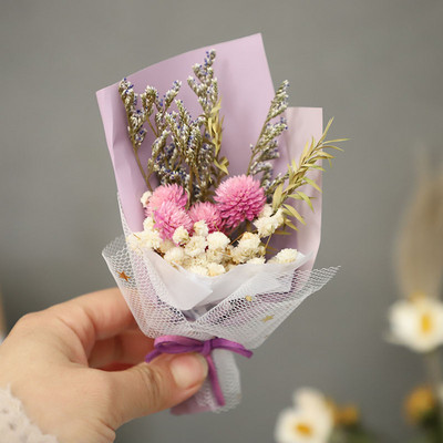 Mini mazi dabīgi kaltēti ziedi rožu pušķis, svaigi konservēti bērnu elpas dekoratīvie fotoattēli, mājas dekori, ballītes dāvana DIY