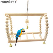 Putnu papagailis Rotaļlietas Koka Piekārtas Šūpoles Šūpuļtīkls Kāpšanas Kāpnes Latas Rotaļlieta Papagailis Kaķenes Putnu būru piederumi