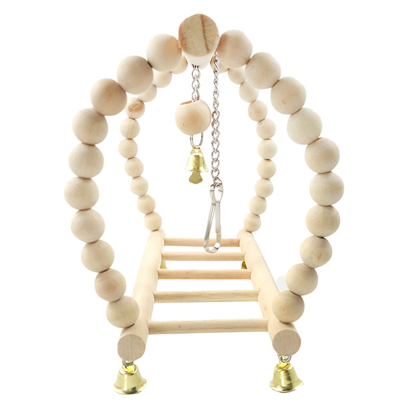 Putnu papagailis Rotaļlietas Koka Piekārtas Šūpoles Šūpuļtīkls Kāpšanas Kāpnes Latas Rotaļlieta Papagailis Kaķenes Putnu būru piederumi