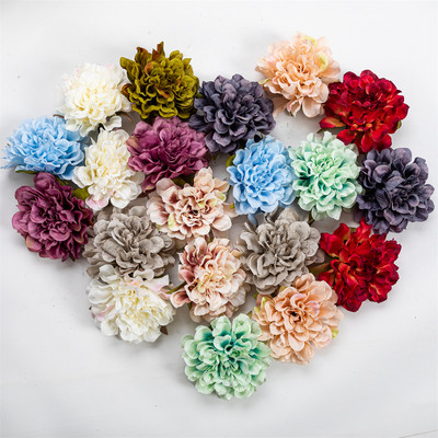 5db 10cm-es Gerbera mesterséges rózsa virágfejek selyem otthoni esküvői karácsonyi parti dekoráció barkács kellékek hamis virágok kézműves