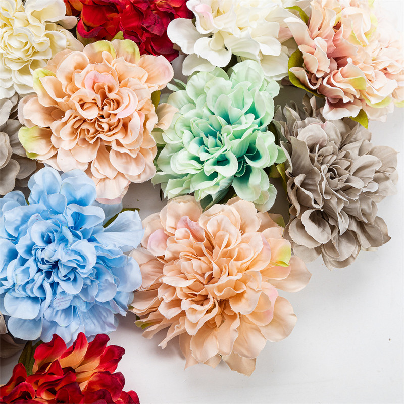 5db 10cm-es Gerbera mesterséges rózsa virágfejek selyem otthoni esküvői karácsonyi parti dekoráció barkács kellékek hamis virágok kézműves