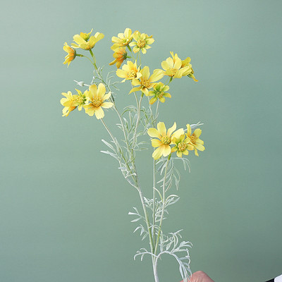 Luksusa Cosmos Gesang garais zars balts mākslīgā zīda ziedi mājas galda istabas dekors ballītes kāzu dekorācijas flores