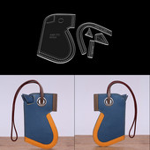 1 rinkinys „Pasidaryk pats“ rankų darbo raktų dėklas, odinis rankdarbių pakabukų šablonas, trafaretas akrilo siuvimo raštas 7,5 * 11,5 cm