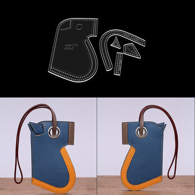 1 rinkinys „Pasidaryk pats“ rankų darbo raktų dėklas, odinis rankdarbių pakabukų šablonas, trafaretas akrilo siuvimo raštas 7,5 * 11,5 cm