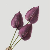 JAUNS Sarkanais flamingo Guanyin lotus garais zars Anthurium fleurs artificielles mājas kāzu dekorēšana viltus ziedi istabas dekors