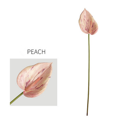 JAUNS Sarkanais flamingo Guanyin lotus garais zars Anthurium fleurs artificielles mājas kāzu dekorēšana viltus ziedi istabas dekors