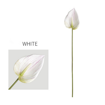 JAUNS Sarkanais flamingo Guanyin lotus garais zars Anthurium fleurs artificielles mājas kāzu dekorēšana viltus ziedi istabas dekors