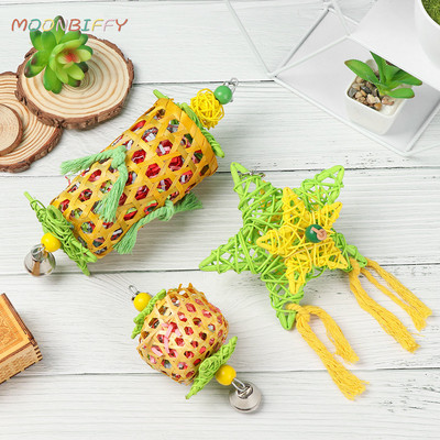 Pet Bird Toys Chewing Bird Toys Ball σε Rattan Parrot Toy Budgie Parakeet Cockatiel Chewing Toy Toys Parrot Cages Παιχνίδια