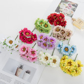 18GB Zīda margrietiņa Gerbera Stamen Jaungada Ziemassvētku dekors mājai Dzīvojamā istaba Kāzu Dāvanu konfekšu kastīte Mākslīgie ziedi