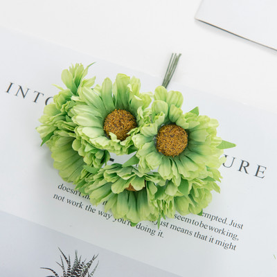 18GB Zīda margrietiņa Gerbera Stamen Jaungada Ziemassvētku dekors mājai Dzīvojamā istaba Kāzu Dāvanu konfekšu kastīte Mākslīgie ziedi