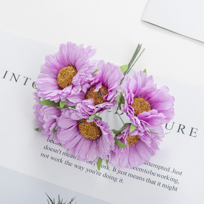 18GB Zīda margrietiņa Gerbera Stamen Jaungada Ziemassvētku dekors mājai Dzīvojamā istaba Kāzu Dāvanu konfekšu kastīte Mākslīgie ziedi