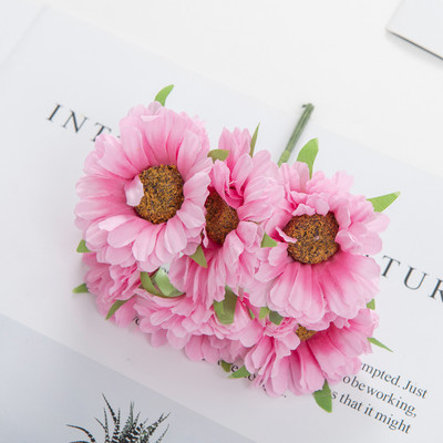 18GB Zīda margrietiņa Gerbera Stamen Jaungada Ziemassvētku dekors mājai Dzīvojamā istaba Kāzu Dāvanu konfekšu kastīte Mākslīgie ziedi