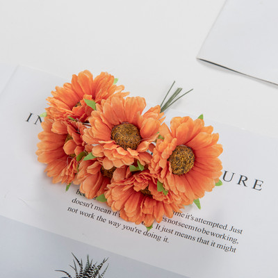 18GB Zīda margrietiņa Gerbera Stamen Jaungada Ziemassvētku dekors mājai Dzīvojamā istaba Kāzu Dāvanu konfekšu kastīte Mākslīgie ziedi