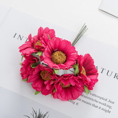 18GB Zīda margrietiņa Gerbera Stamen Jaungada Ziemassvētku dekors mājai Dzīvojamā istaba Kāzu Dāvanu konfekšu kastīte Mākslīgie ziedi