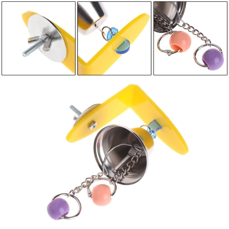 Papagailis Zvanu Rotaļlietas Putni Košļājamā Piekārts Būris Kodums Piederumi Papagailis Krelles Spēlēt