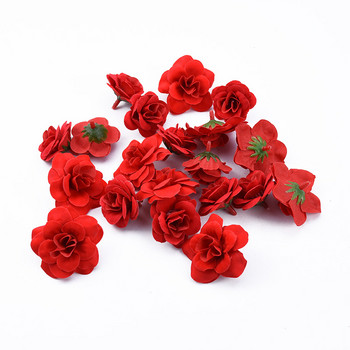 20τμχ Μεταξωτά τριαντάφυλλα Χονδρική κόκκινα διακοσμητικά λουλούδια γάμου Αξεσουάρ διακόσμησης σπιτιού Χριστουγεννιάτικο στεφάνι τεχνητά λουλούδια φθηνά