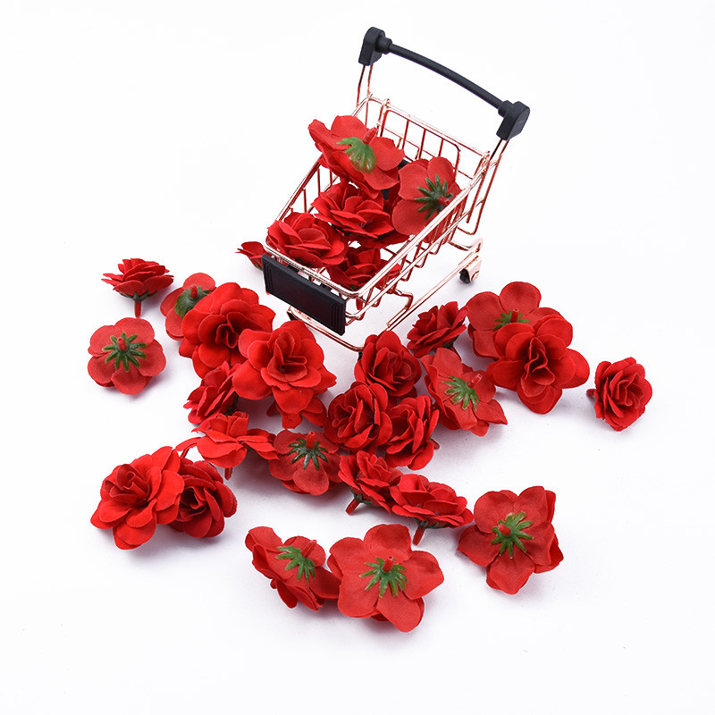 20Gb zīda rozes vairumtirdzniecība sarkani kāzu dekoratīvie ziedi mājas dekorēšanas aksesuāri Ziemassvētku vainags mākslīgie ziedi lēti