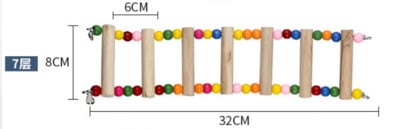 Paukščių siūbavimo žaislas medinės papūgos priedai Stovas su kramtomaisiais karoliukais narveliais, skirta papūgai paukščių žaislams 반려동물용품