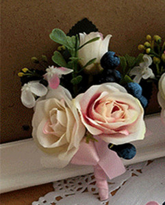 YO CHO Morbidezza Style Wrist Corsage Βραχιόλι Bridesmaid Sisters Hand Flowers Wedding Party Bridal Groom Prom Passionate Rose