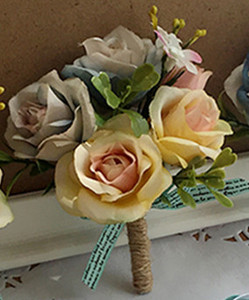 YO CHO Morbidezza Style Wrist Corsage Βραχιόλι Bridesmaid Sisters Hand Flowers Wedding Party Bridal Groom Prom Passionate Rose
