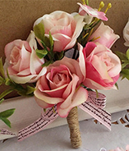 YO CHO Morbidezza Style Wrist Corsage Βραχιόλι Bridesmaid Sisters Hand Flowers Wedding Party Bridal Groom Prom Passionate Rose