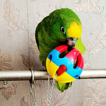 Pet Bird Bites Παιχνίδι παπαγάλος μασώντας μπάλα κούνια κλουβί Κρεμαστό κοκτέιλ
