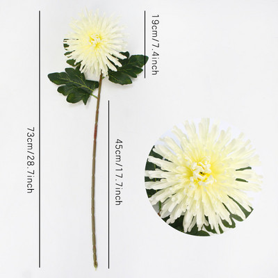 73 cm-es egyágú sárkánykarom krizantém mesterséges selyem virágok lakberendezéshez esküvői virágkötészeti anyagok