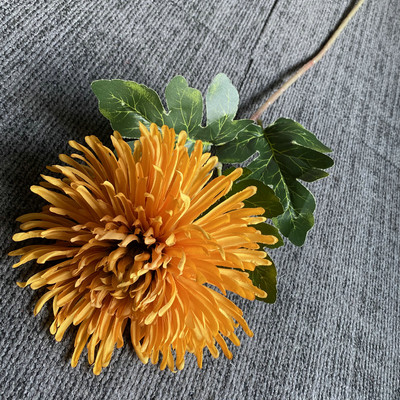 73 cm-es egyágú sárkánykarom krizantém mesterséges selyem virágok lakberendezéshez esküvői virágkötészeti anyagok