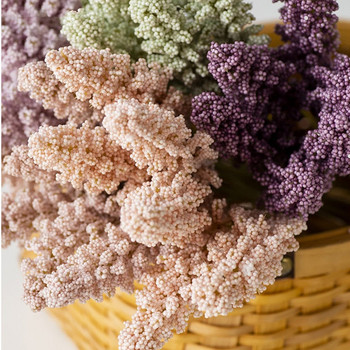 6 τμχ Μπουκέτο τεχνητής βανίλιας Mini Foam Berry Spike Τεχνητά λουλούδια για διακόσμηση σπιτιού Φυτική διακόσμηση τοίχου Δημητριακά Σωρός φυτών