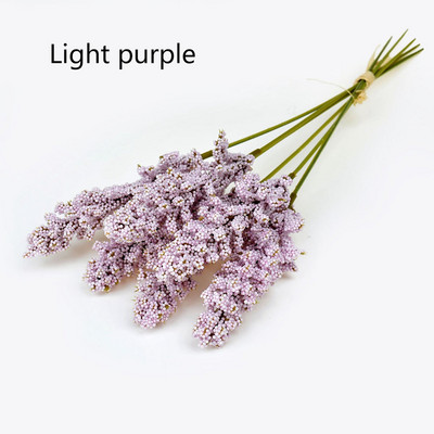 6Gb mākslīgās vaniļas mini putu ogu smaile mākslīgo ziedu pušķis mājas dekorēšanai. Augs sienu dekorēšanai labība augu kaudze